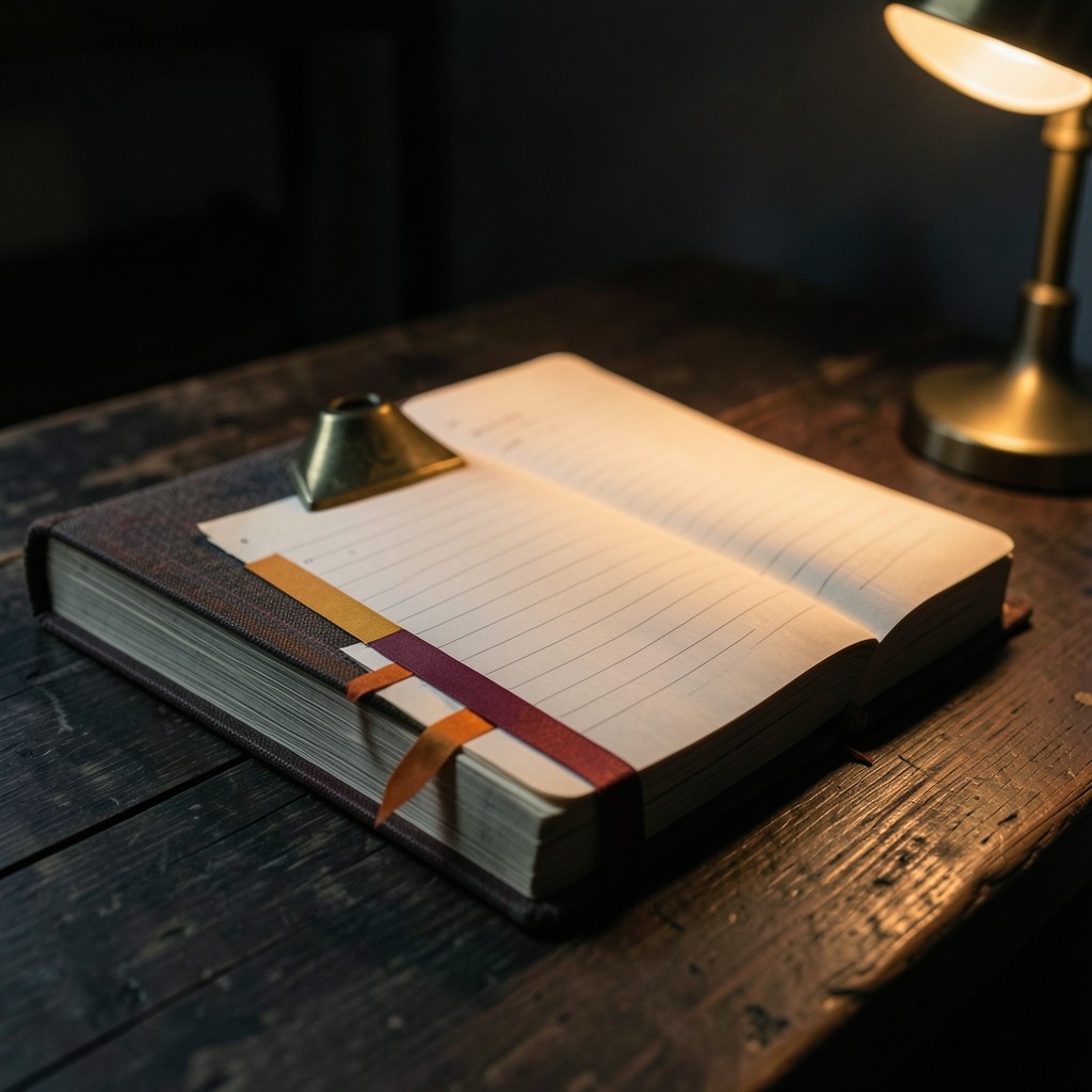 A member's desk with a reading pass, letters, and the current selection